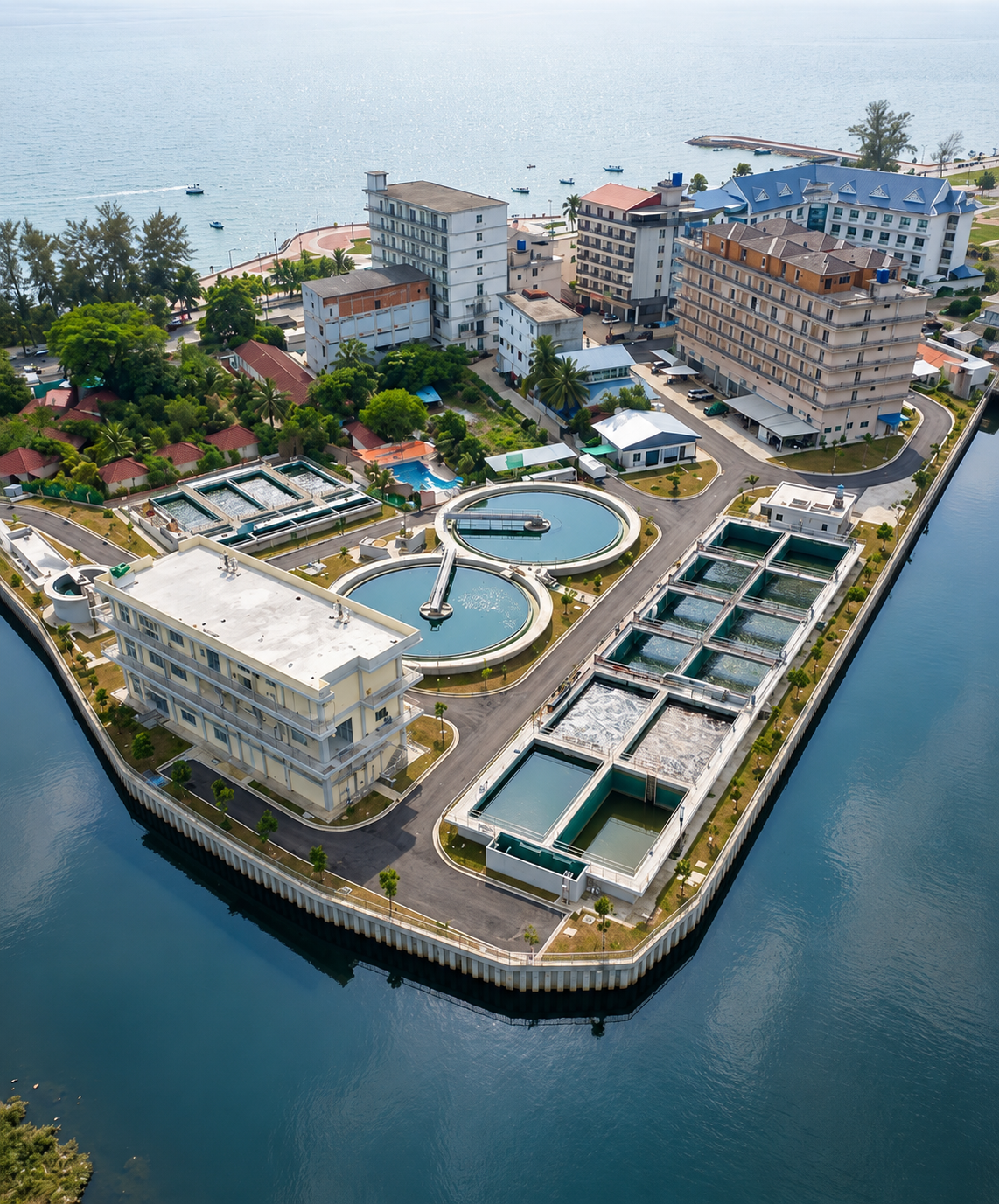 Wastewater Treatment 3 at SHV, 20,000 m3-day, ~ 10000 m2